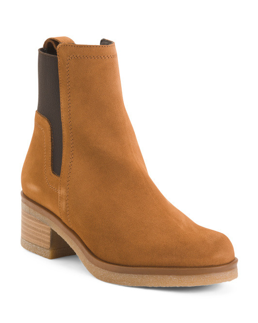Made In Spain Suede Chelsea Booties | Marshalls