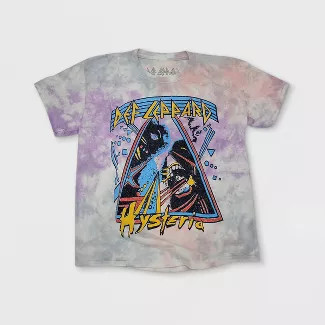 Women's Def Leppard Short Sleeve Graphic T-Shirt - Tie-Dye | Target