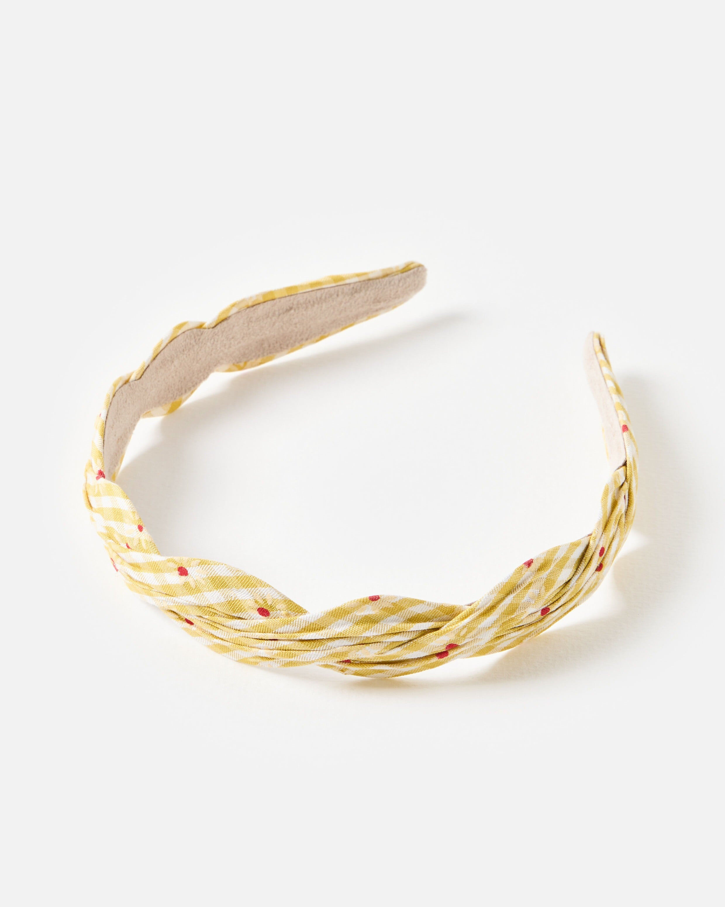 Madison Yellow Gingham Flower Headband | Oliver Bonas | Oliver Bonas (Global)