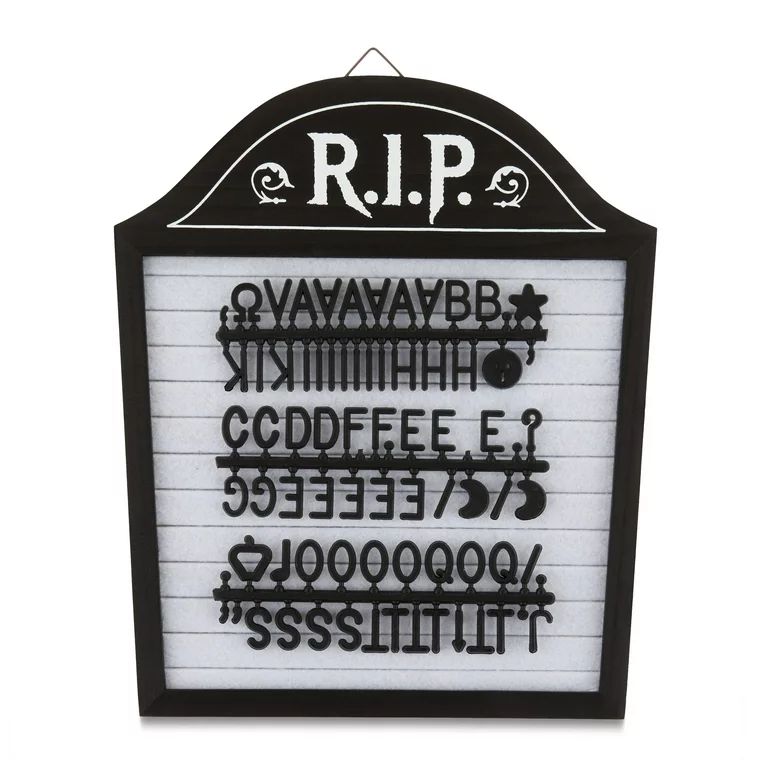 Halloween Black Coffin Message Board with Letters, 11 in, by Way To Celebrate | Walmart (US)