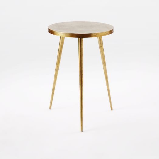 Tripod Side Table, Antique Brass | West Elm (US)