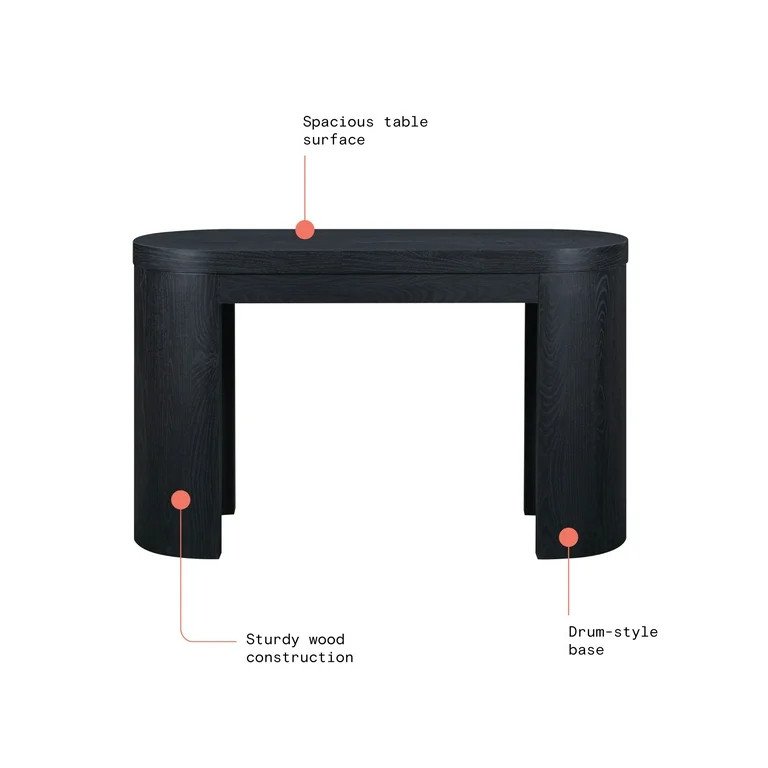 Beautiful Drew Sofa Table by Drew Barrymore, Rich Black Finish - Walmart.com | Walmart (US)