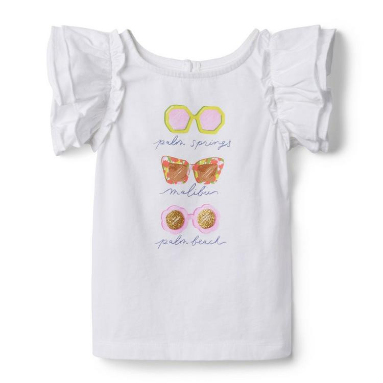 Ruffle Sleeve Sunglasses Tee | Janie and Jack
