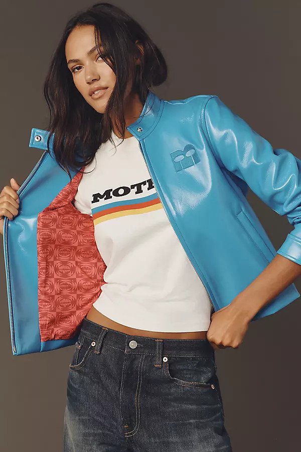 The Fast Lane Faux Leather Moto Jacket | Anthropologie (US)