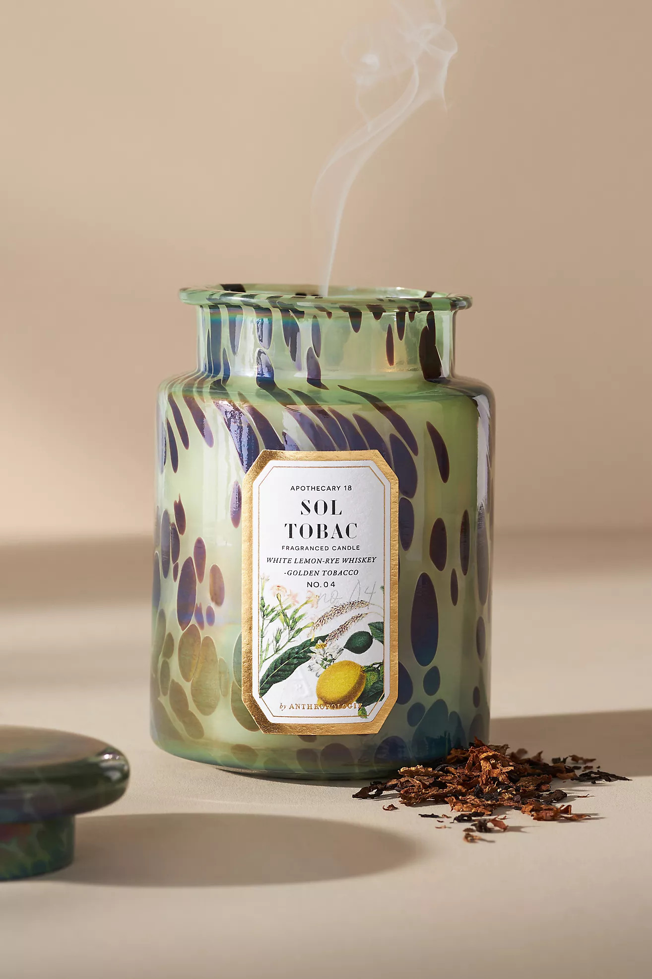 Apothecary 18 Floral Sol Tobac Glass Jar Candle​ | Anthropologie (US)