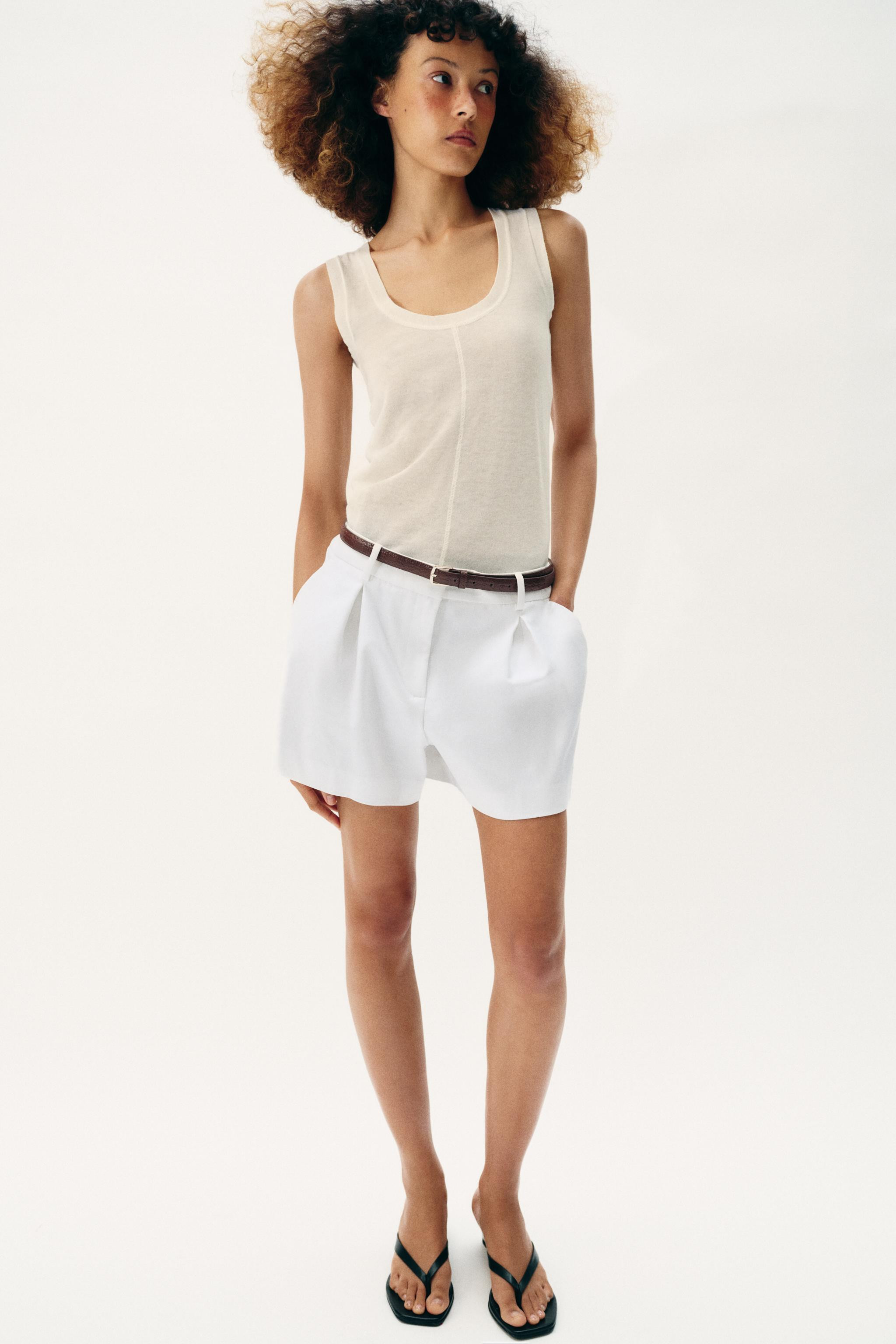 BELTED PLEATED SHORTS | Zara US