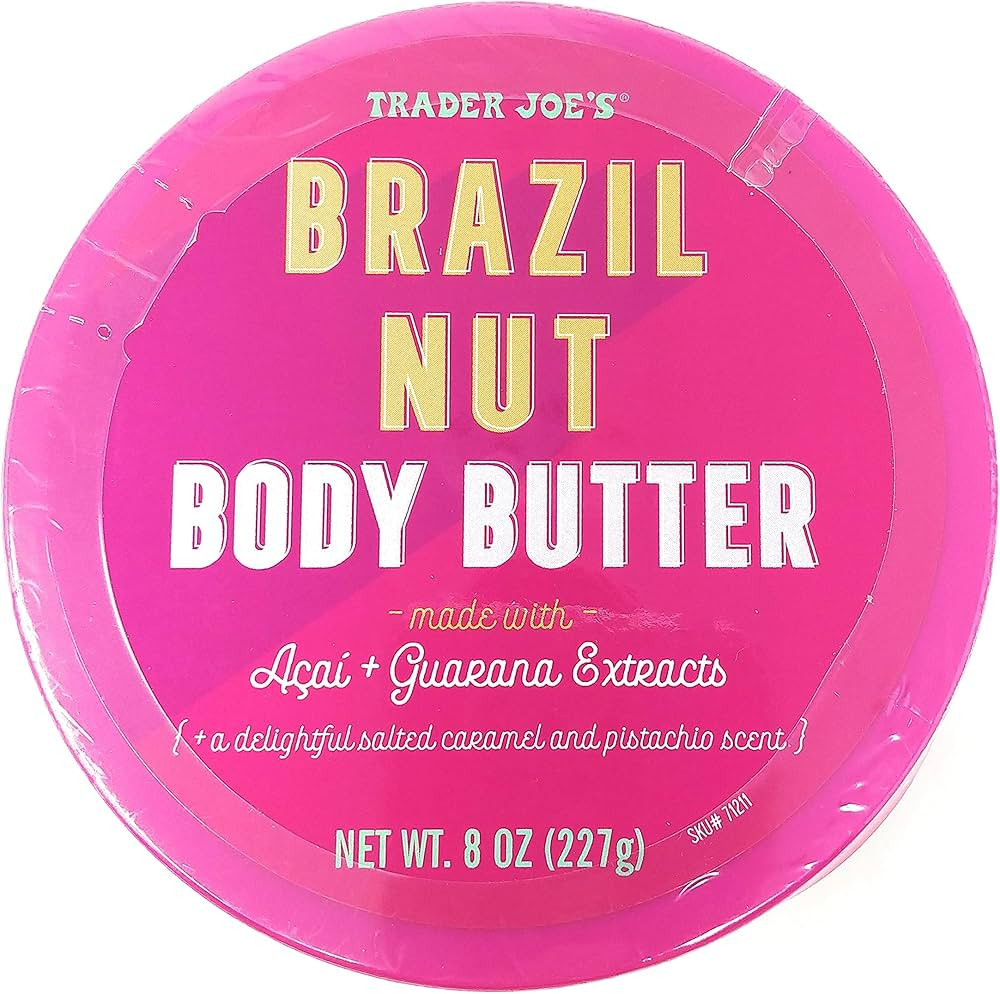 Trader Joe's Brazil Nut Body Butter Jar with Acai and Guarana Extracts, Shea, Caramel and Pistach... | Amazon (US)