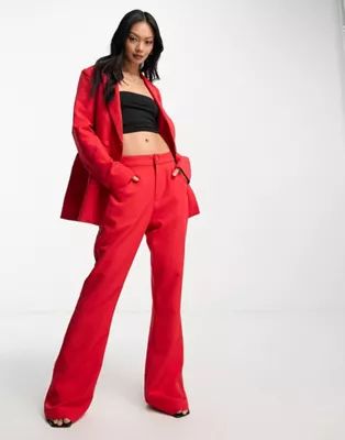 Never Fully Dressed dynasty slouchy suit in red | ASOS (Global)