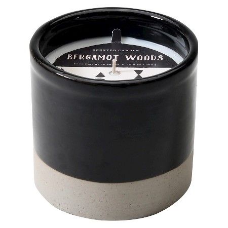 Scented Container Candle - Black - Bergamot Woods | Target