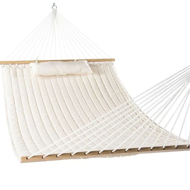 Lazy Daze Hammocks Double Quilted Fabric Swing with Pillow, 55'', Natural | Walmart (US)