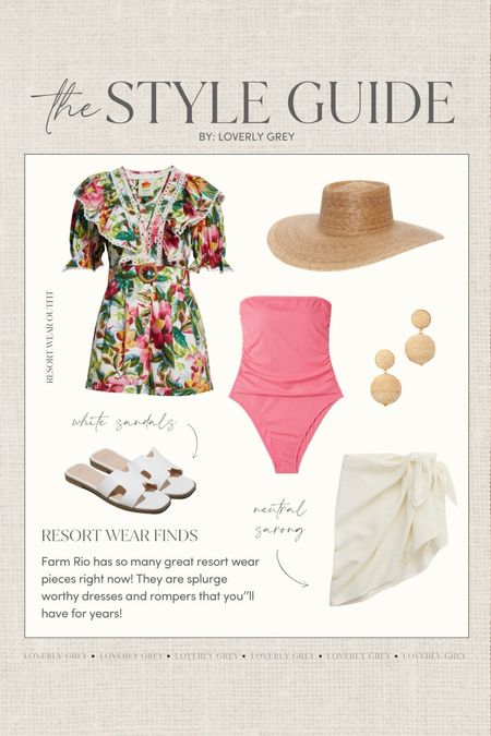 Resort wear inspo! I love this Farm Rio romper. Size up in the one piece! 

Loverly Grey, vacation outfit

#LTKswim #LTKSeasonal #LTKstyletip