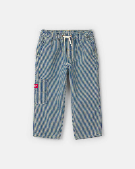 Toddler Boy Hickory Stripe Denim Carpenter Jeans - Light Wash - OshKosh B'gosh | Carter's | Carter's Inc