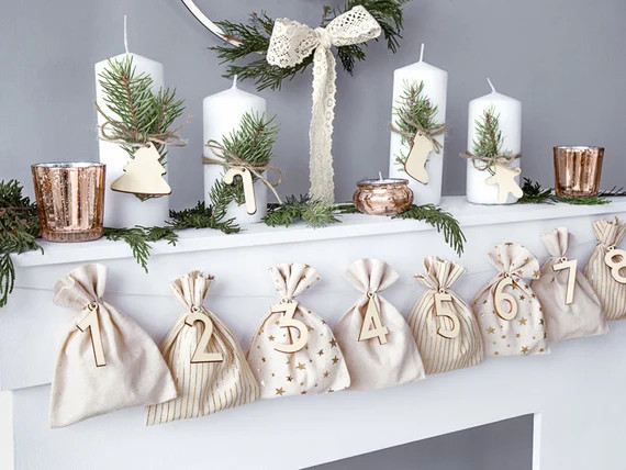Advent Calendar Bags Reusable Christmas Advent Calendar Kit | Etsy | Etsy (US)