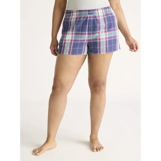 Joyspun Women's Woven Pajama Boxer Shorts, 3'' Inseam, Sizes XS-3X | Walmart (US)