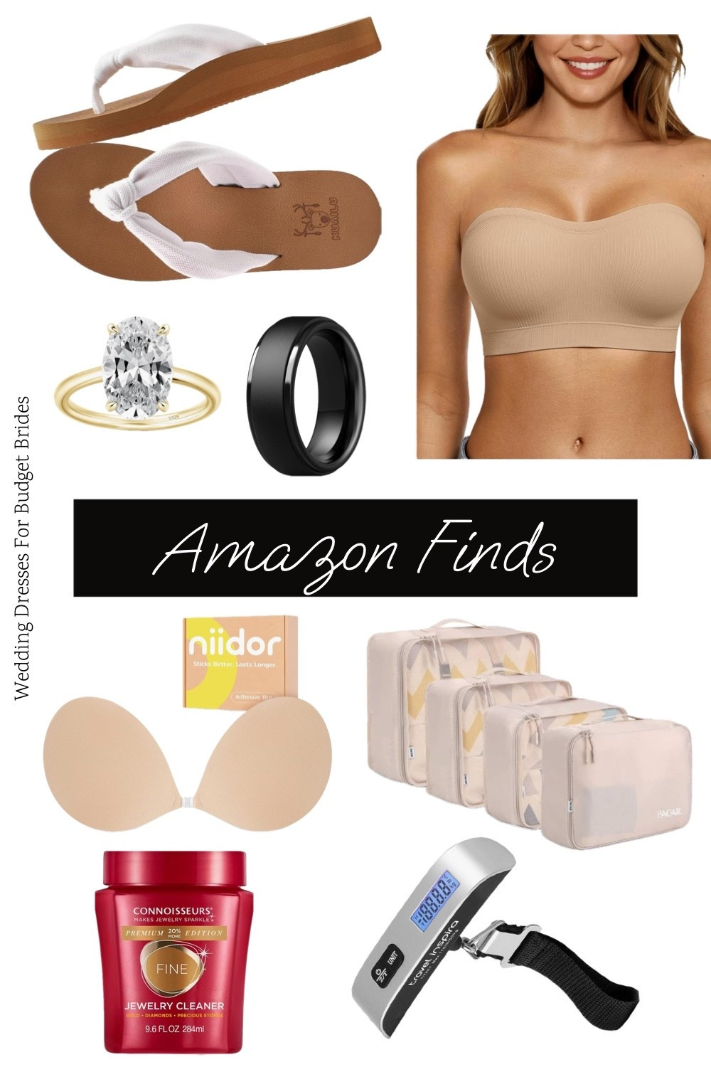 Affordable Amazon finds for the bride to be (and Groom).

#beachweddings #destinationweddings
#brideonabudget #honeymoonpacking
#affordablebridal
#founditonamazon
#weddingonabudget #travelring