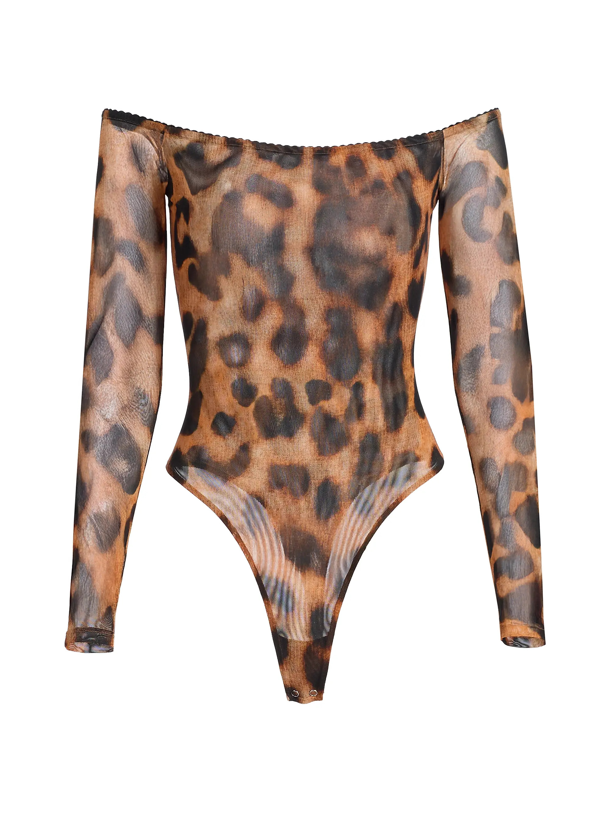 Peonie Leopard-Print Off-the-Shoulder Bodysuit | Saks Fifth Avenue