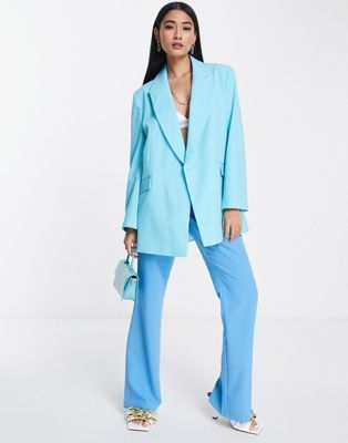 ASOS DESIGN pop blazer in turquoise | ASOS (Global)