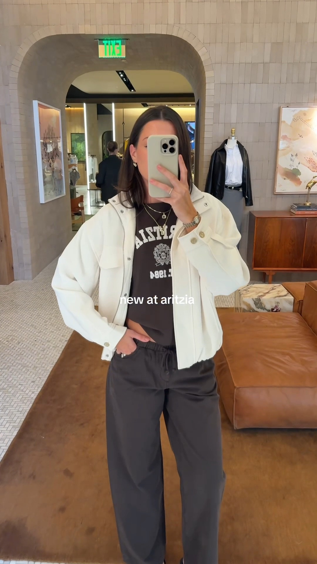 Went into store today to try on some new things for fall! I am 5’7” and wear a size small/2/25 at aritzia!