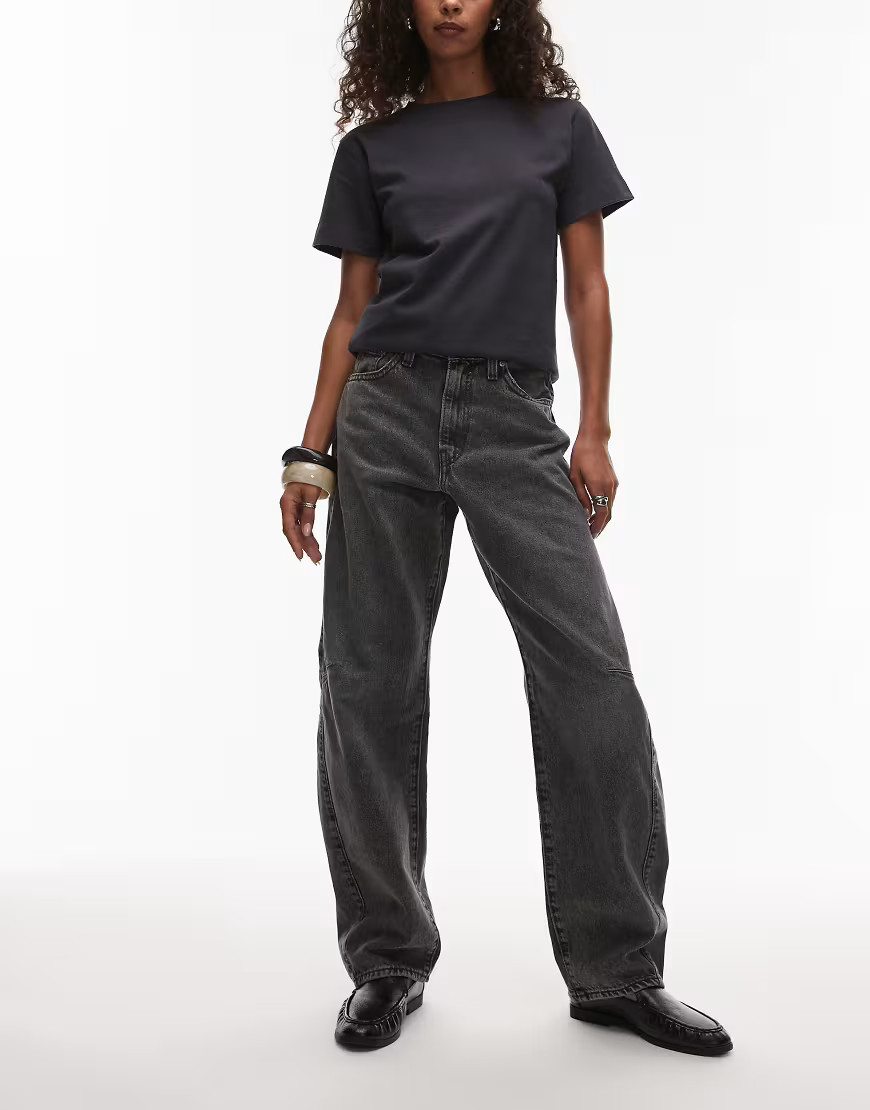 Levi's cinch barrel jeans in washed black | ASOS (Global)