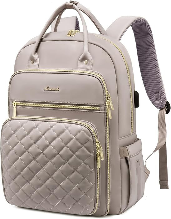 LOVEVOOK Laptop Backpack for Women, Water Resistant Travel Work Backpacks Purse Stylish College Business Teacher Nurse Computer Bag with USB Charging Port, Fits 15.6" Laptop | Amazon (US)