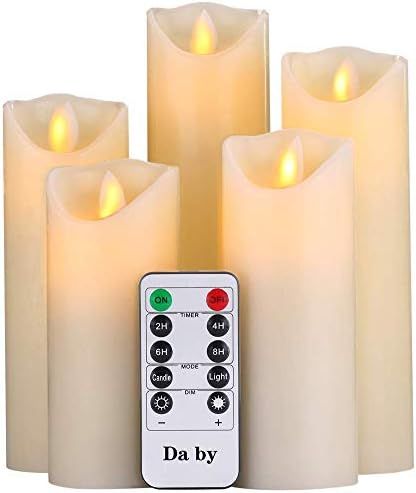 Flameless Candles Da by 5" 6" 7" 8" 9" Set of 5 Realistic Dancing LED Flickering Wick for Parties,Ho | Amazon (CA)