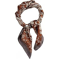 MINIDORA Satin Scarves for Women 27.5 × 27.5 inches Medium Square Elegant Silk Feeling Head Scar... | Amazon (US)