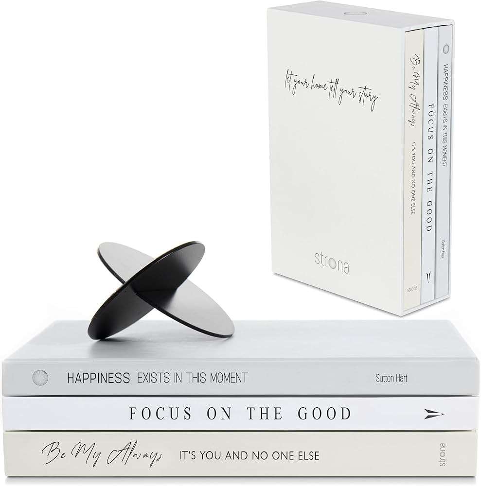 Book Decor Set – 3 Decorative Books for Home Décor, Coffee Table & Bookshelf Styling with Conf... | Amazon (US)