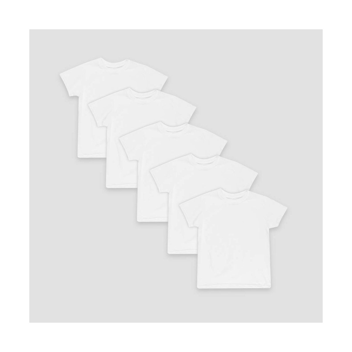 Hanes Toddler Boys' 5pk Crew T-Shirt - White | Target
