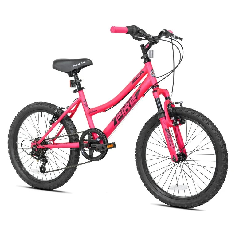 BCA 20" Crossfire 6-Speed Girl Child Mountain Bike, Pink/Black | Walmart (US)