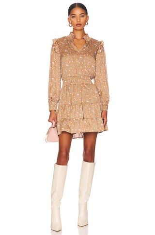 HEARTLOOM Benet Mini Dress in Whiskey from Revolve.com | Revolve Clothing (Global)