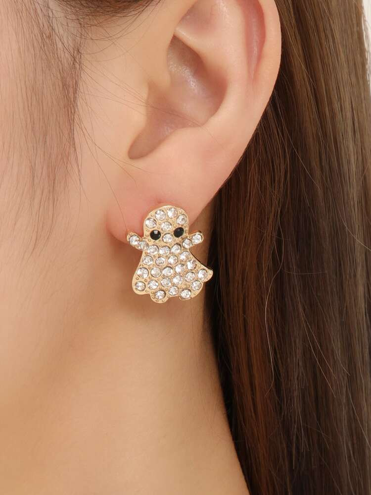 New
     
      Rhinestone Ghost Stud Earrings | SHEIN