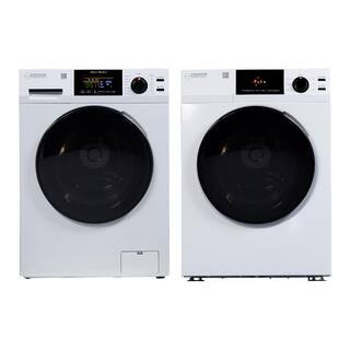 1.9 cu. ft. Deluxe Laundry Set Sani Washer 110-Volt Vented Dryer 220-Volt in White | The Home Depot