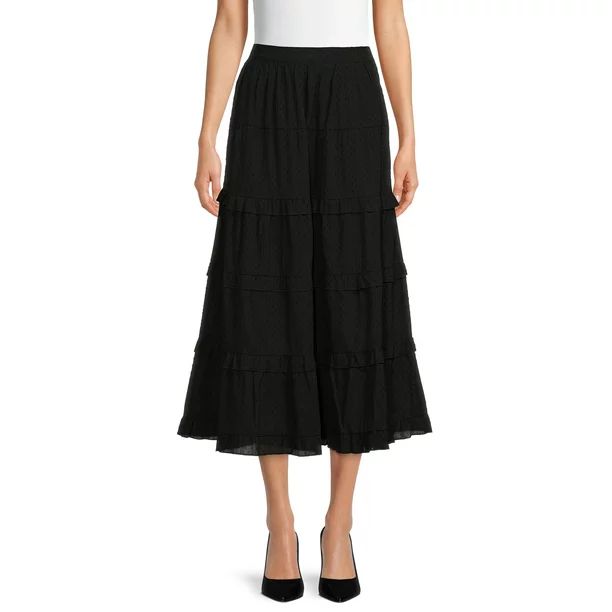 Time and Tru Women's Ruffle Tiered Skirt | Walmart (US)