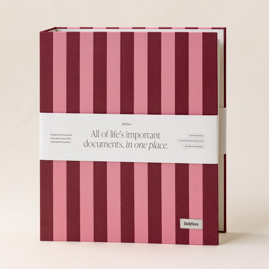 Document Organizer Binder – Premium Linen Folder System with Full & Half-Page Envelopes for Imp... | Amazon (US)