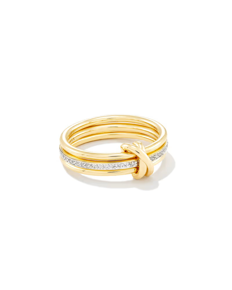 Tia 18k Gold Vermeil Band Ring in White Sapphire | Kendra Scott | Kendra Scott