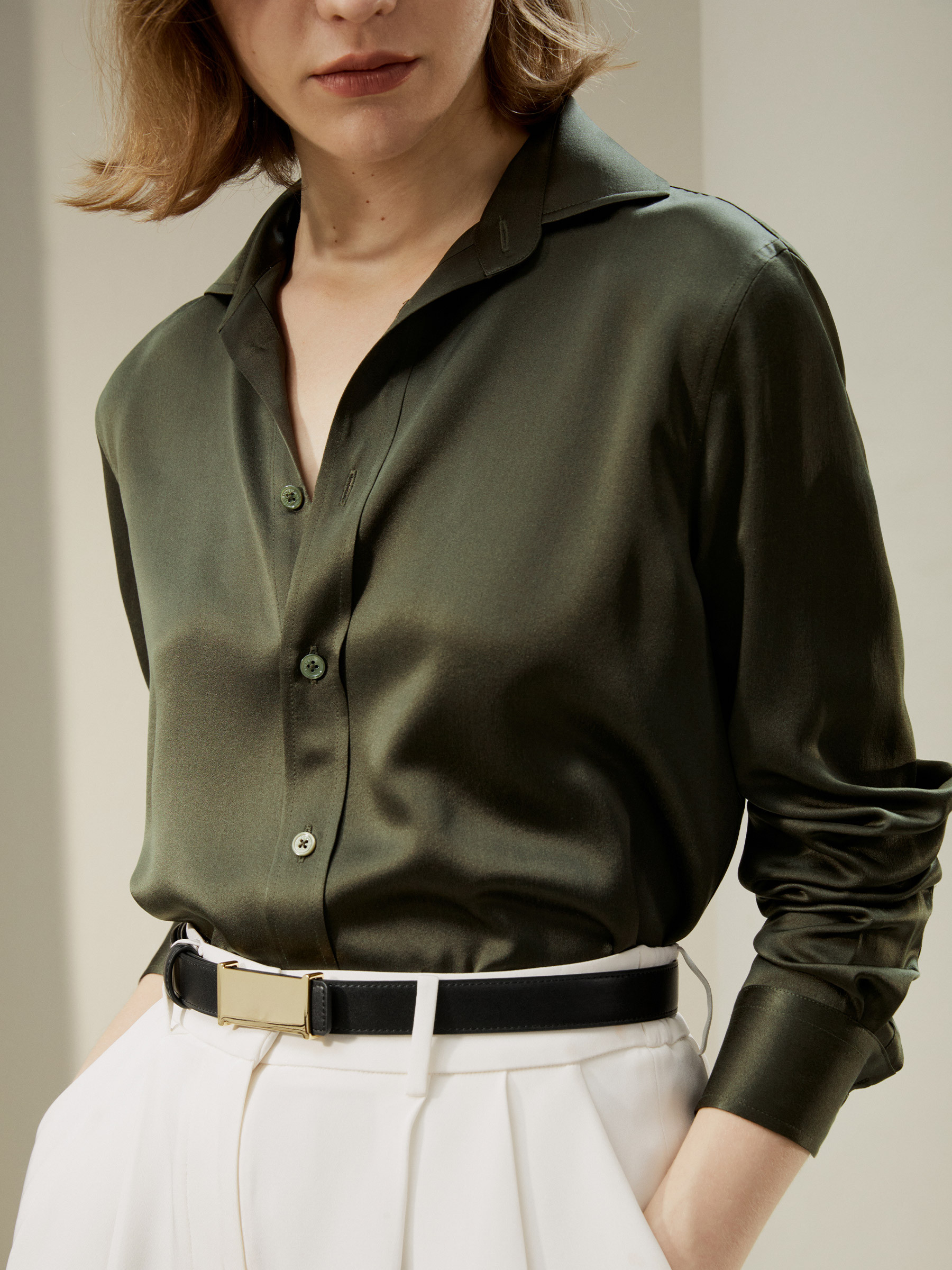 Tailored Silk Shirt | LilySilk