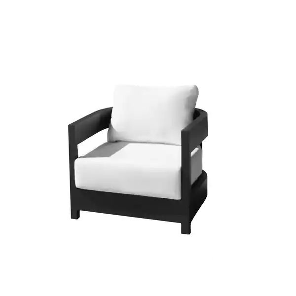 Abbyson Santorini Outdoor Aluminum Sunbrella Cushion Chair (Set of 2) - Overstock - 31265148 | Bed Bath & Beyond