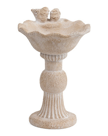 11x10x16 Terracotta Outdoor Bird Bath | TJ Maxx