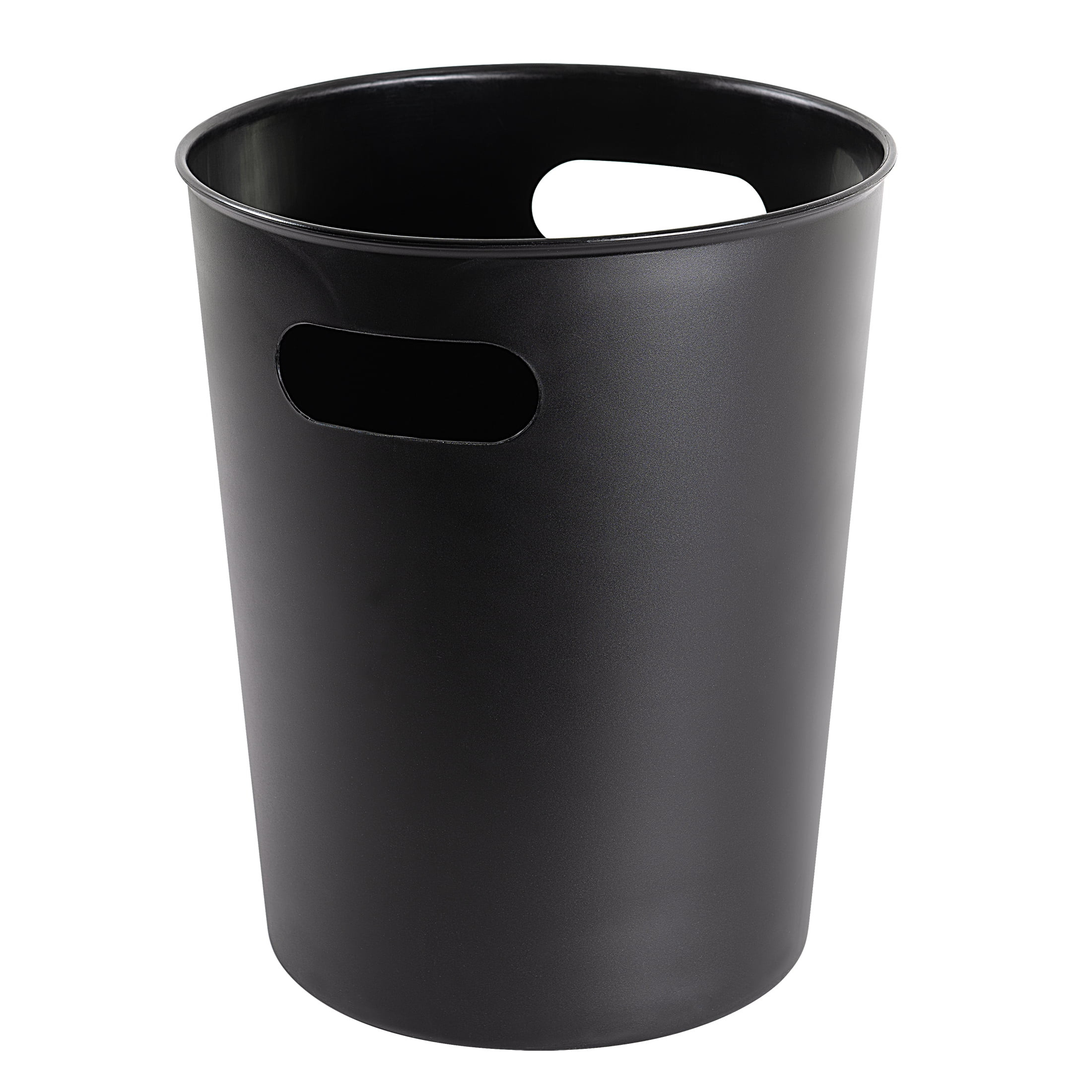 Mainstays Basic Plastic 2.64 Gallon Wastebasket in Rich Black for Bathroom, Bedroom or Office | Walmart (US)