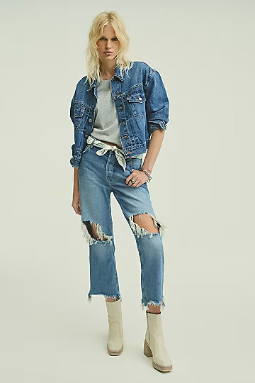 Maggie Mid-Rise Straight-Leg Jeans | Free People (Global - UK&FR Excluded)
