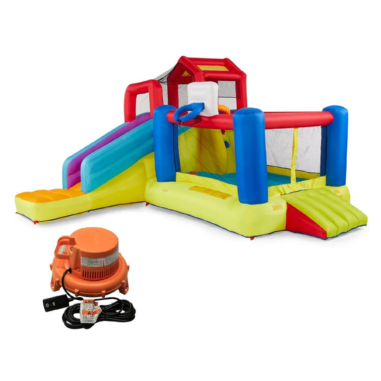 Banzai Outdoor Bounce House with Slide, Climbing Wall & 2 Sports Activities - Walmart.com | Walmart (US)
