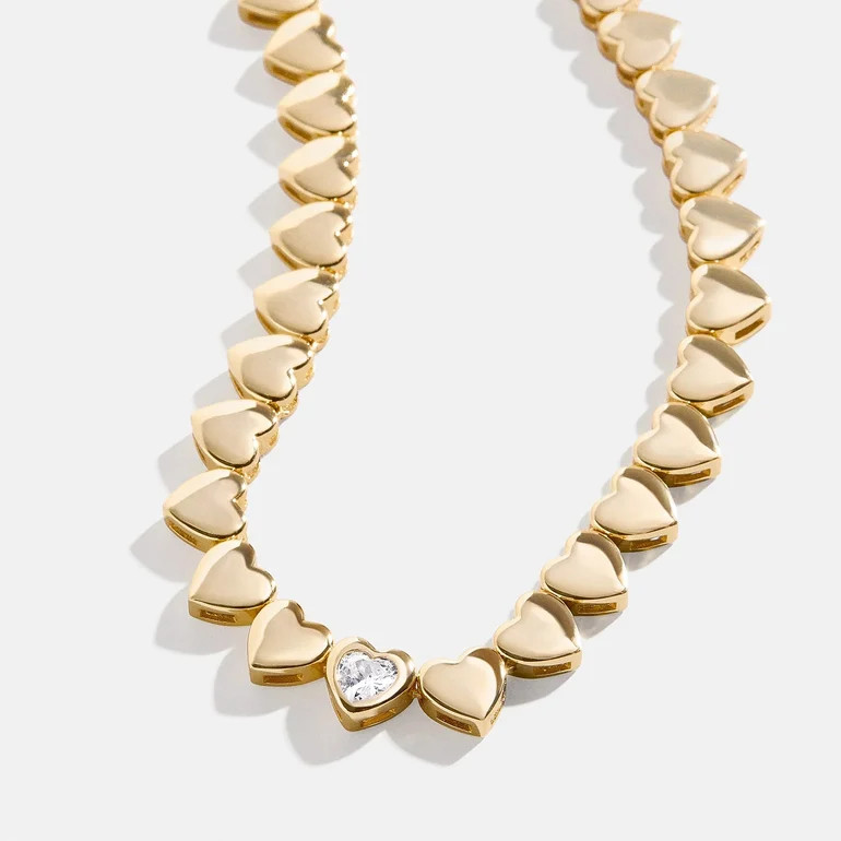 18K Gold Daphne Tennis Necklace - Gold/Pavé | BaubleBar