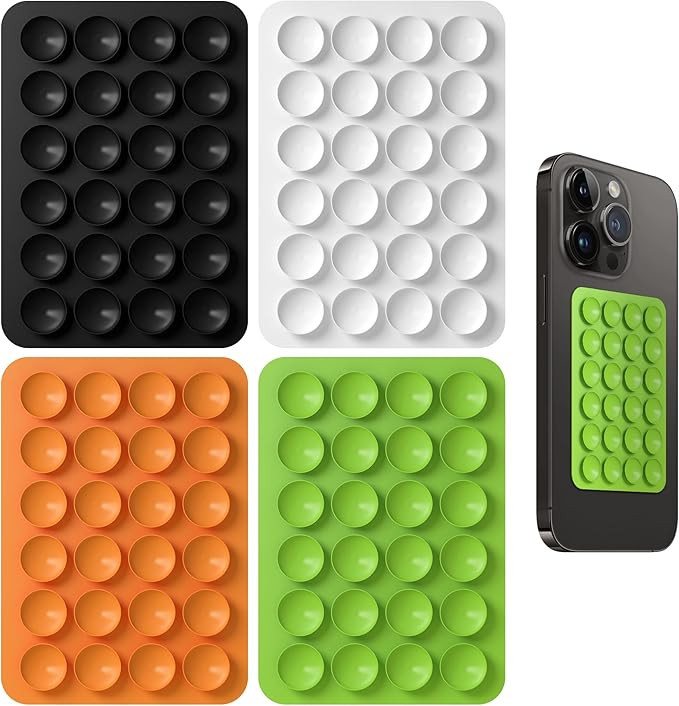NEWZEROL(4 Pcs Silicone Suction Phone Case Adhesive Mount for All iPhone and Android Cellphones,S... | Amazon (UK)