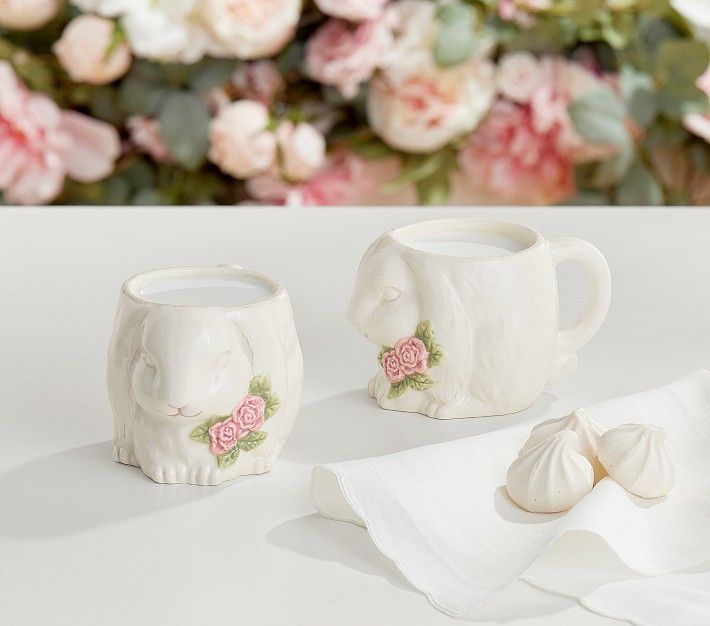 LoveShackFancy Easter Bunny Kid Mugs, Set of 2 | Pottery Barn Kids