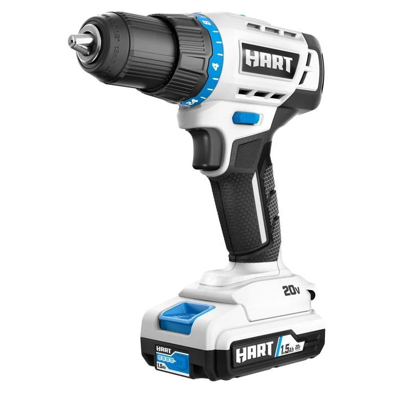 HART 20-Volt 1/2-inch Cordless Drill/Driver Kit, (1) 1.5Ah Lithium-Ion Battery, Gen 2 - Walmart.c... | Walmart (US)