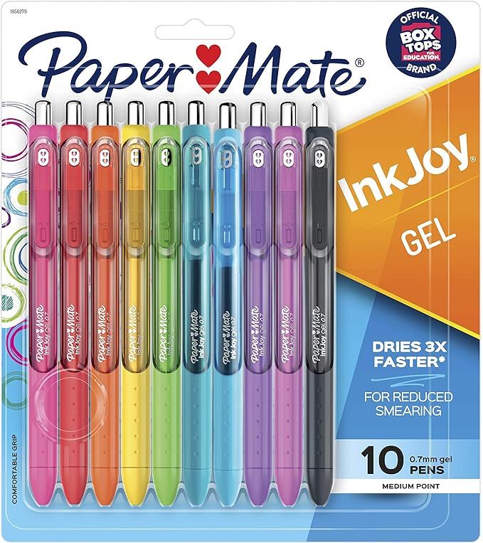 Paper Mate Gel Pens InkJoy Pens, Medium Point, Assorted, 10 Count | Amazon (US)