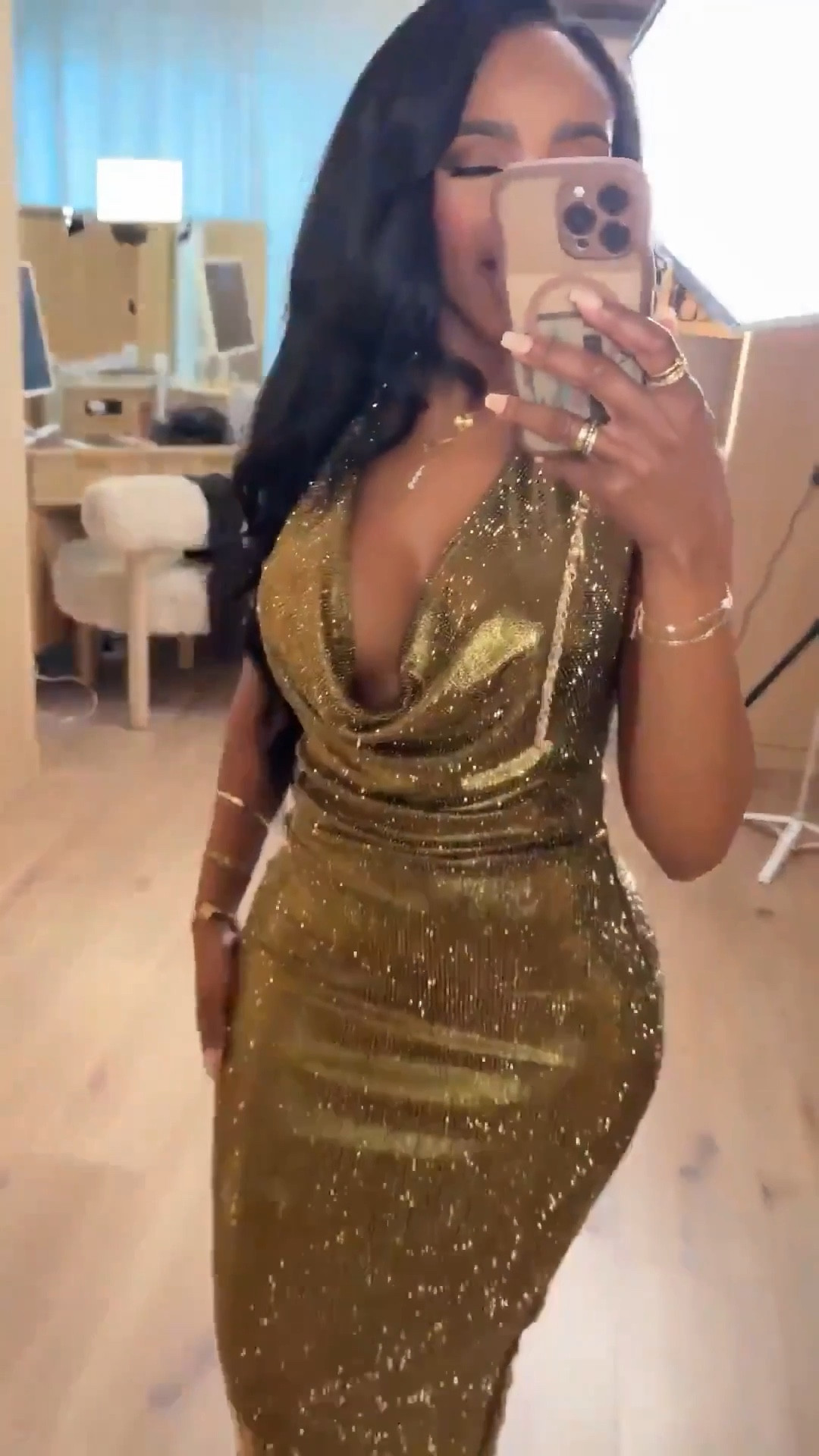 All eyes on this liquid-gold moment.
This curve-hugging sequin dress drapes beautifully with a plunging neckline and soft ruching that elevates the entire look. Bold, glamorous, and made to shine, it’s the kind of dress that commands attention the second you walk in.

Perfect for holiday parties, formal events, birthday dinners, New Year’s Eve, and special celebrations.

📏 Sizing:
Dress: Small
Shoes: True to size

📏 Measurements:
5’4” · 138 lbs · 34D · 27” waist · 40” hips

Gold sequin dress styling, glamorous evening outfit ideas, holiday party dresses, elevated night-out fashion, statement occasionwear.

✨ Everything linked below for easy shopping

Follow me on Instagram and YouTube @kirasfashionfinds

#LTKPetite #LTKootd #LTKHoliday
