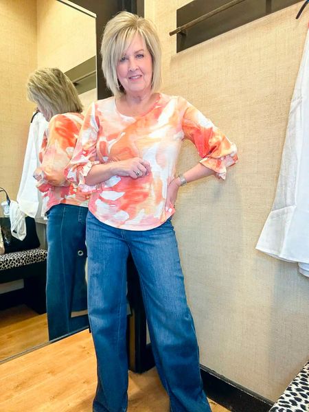 Printed tee size 1 | wide leg jeans size .5 | Chico’s new arrivals | Spring new arrivals | office outfit 

#LTKmidsize #LTKstyletip #LTKworkwear