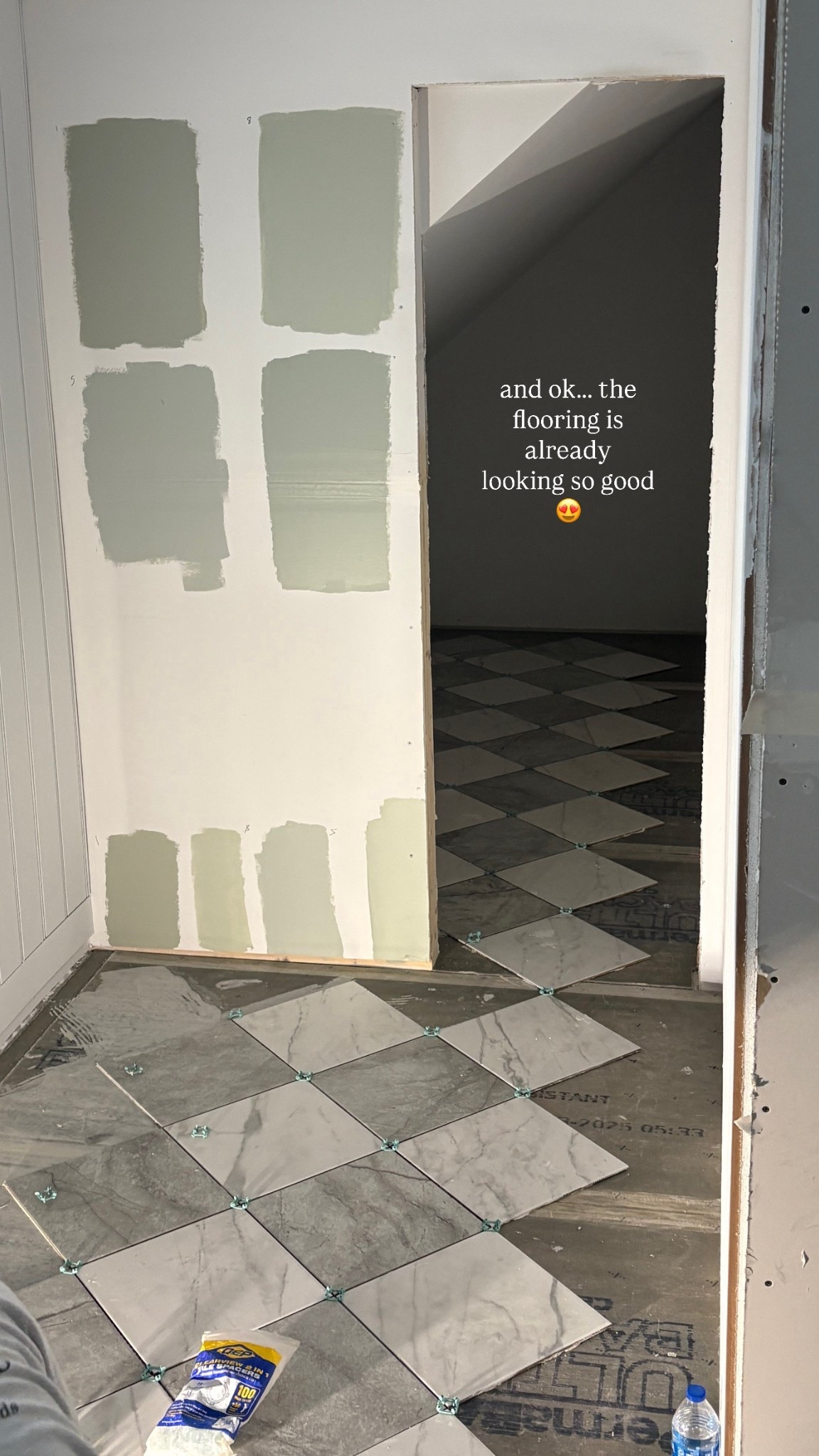 Already so in love with this affordable tile! 

Laundry room, checkerboard tile, laundry room tile, affordable tile 

#LTKHome