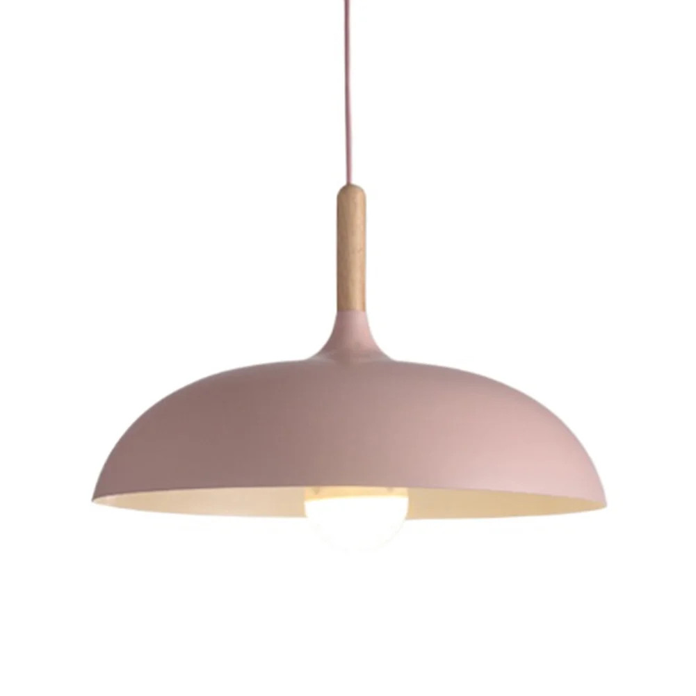 Wood Metal Colorful Pendant Light, Modern Farmhouse Pendant Lamp, Nordic Style Minimalism Pendant... | Walmart (US)